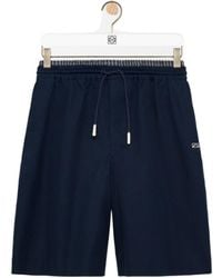 Loewe - Elastic-Waist Logo Shorts - Lyst