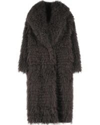 Simonetta Ravizza - Lapel Coat Made Of Mongolian Fur - Lyst