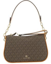 Michael Kors - Jet Set Monogram-Print Shoulder Bag - Lyst