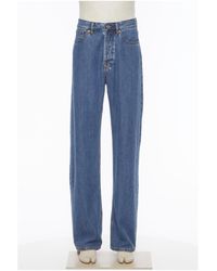 Valentino - Logo Patch Straight Leg Jeans - Lyst