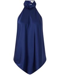 Stella McCartney - Halterneck Satin Blouse - Lyst