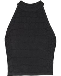 Balmain - Top With Crocodile Effect - Lyst