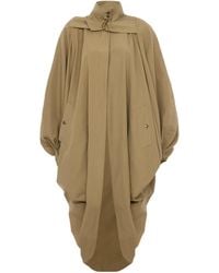 Chloé - Chloé Oversized High-Neck Cape Coat - Lyst