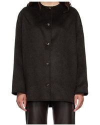 Loulou de Saison - Cropped Coat With A Round Neck - Lyst