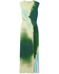 Jonathan Simkhai - Acacia Tie-Dyed Ruched Stretch-Jersey Midi Dress - Lyst