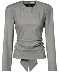 Magda Butrym - Draped Wool Blouse - Lyst