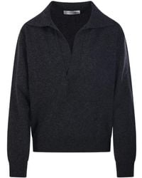 Victoria Beckham - Polo Collar Knitted Sweater - Lyst