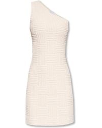 Bottega Veneta - Jacquard One-Shoulder Mini Dress - Lyst