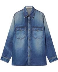 Golden Goose - Denim-Inspired Long Sleeve Shirt With Classic Collar - Lyst