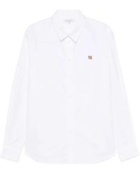 Maison Kitsuné - Maison Kitsuné Fox-Head Patch Long-Sleeved Shirt - Lyst