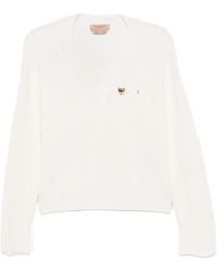 Twinset - Ribbed-Knit V-Neck Sweater - Lyst