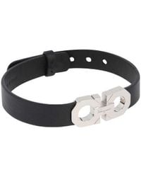 Ferragamo - Gancini-Logo Leather Bracelet - Lyst