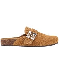 Tory Burch - T Monogram Mellow Jacquard Suede Mule - Lyst