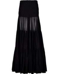 Saint Laurent - Jupe Ruffled Maxi Skirt - Lyst