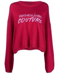 Versace Jeans Couture - Couture Logo Intarsia-Knit Jumper - Lyst