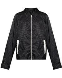 McQueen - Skull Jacquard Zipped Jacket - Lyst