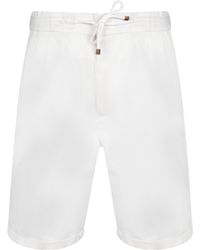 Brunello Cucinelli - Drawstring Straight-Leg Shorts - Lyst