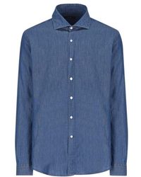 Fay - Chambray Denim Shirt - Lyst