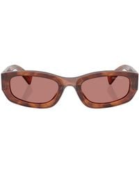 Miu Miu - Eyewear Rectangular Frame Sunglasses - Lyst