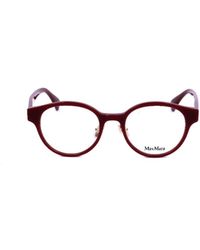 Max Mara - Oval Frame Glasses - Lyst