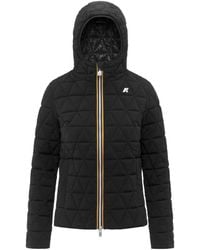 K-Way - Quilted Hooded Zip-Up Jacket - Lyst