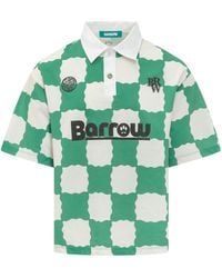 Barrow - Logo Printed Checked Polo Shirt - Lyst