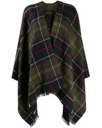 Barbour - Tartan Fringed Edge Shawl - Lyst