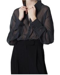 Frankie Shop - Peri Semi-Sheer Striped Shirt - Lyst