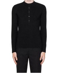 Lisa Yang - Button-Front Long-Sleeve Polo Shirt - Lyst