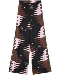 PUCCI - Pucci Printed Wide-Leg Pants - Lyst