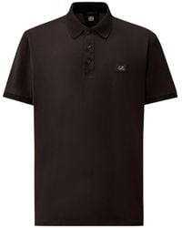 C.P. Company - Logo Patch Short Sleeve Polo Shirt - Lyst