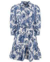 MC2 Saint Barth - Daisi Toile De Jouy Dress - Lyst