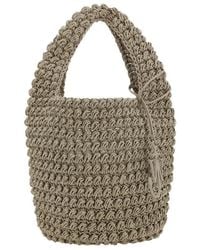 JW Anderson - Jw Anderson Logo Charm Popcorn Large Basket Bag - Lyst