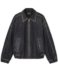 Versace - Embellished Denim Blouson - Lyst