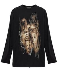 Yohji Yamamoto - Crew Neck Long-Sleeved T-Shirt - Lyst