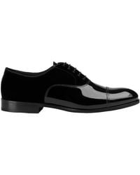 Doucal's - Patent Velvet Oxford Shoes - Lyst