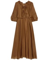 iBlues - Long Silk-Blend Dress - Lyst