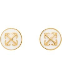 Off-White c/o Virgil Abloh - Earrings Round Arrow Brass - Lyst