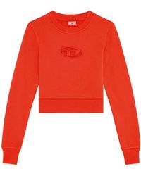 DIESEL - F-Slimmy-Od Cropped Sweatshirt - Lyst