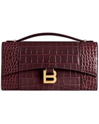 Balenciaga - Hourglass Pochette With Chain - Lyst