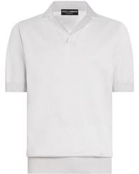 Dolce & Gabbana - Ribbed Trim Polo Shirt - Lyst