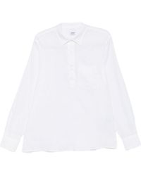 Aspesi - Half-Button Long-Sleeved Shirt - Lyst