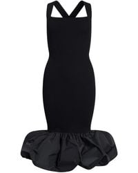 Patou - Ribbed Flounce-Hem Knitted Dress - Lyst