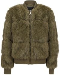 Patrizia Pepe - Faux-Fur Ribbed-Trim Jacket - Lyst