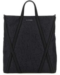 McQueen - Logo Detailed Top Handle Bag - Lyst