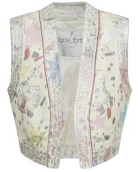 forte_forte - Floral-Print Sleeveless Waistcoat - Lyst