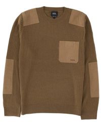 A.P.C. - Mallarme Patch Pocket Knitted Sweater - Lyst