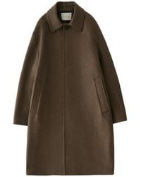 Studio Nicholson - Long-Sleeved Coat With A Lapel Collar - Lyst