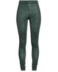 Ganni - High-Waisted Stretch Floral Leggings - Lyst