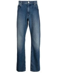 Isabel Marant - Logo-Patch Straight-Leg Jeans - Lyst